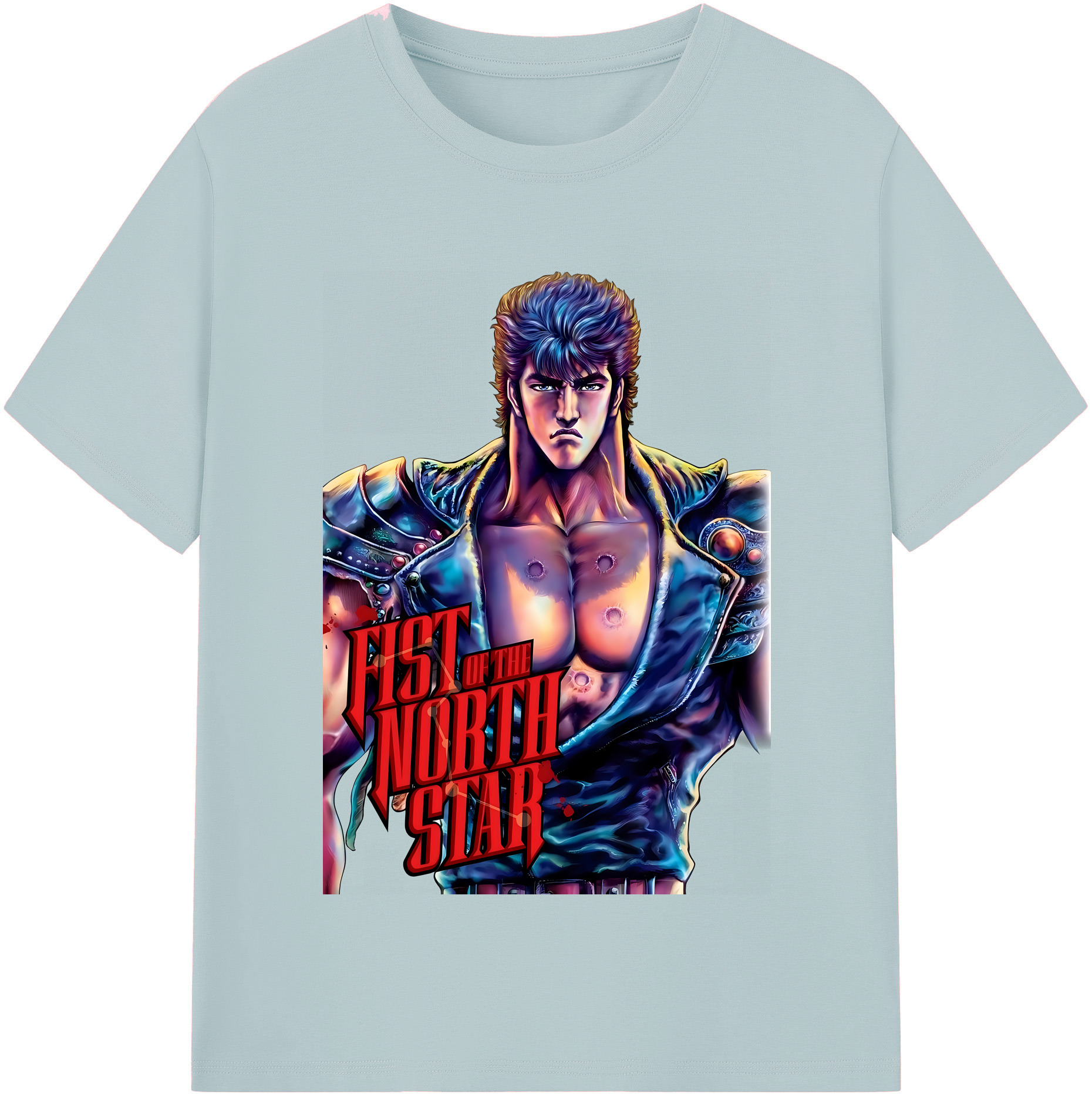 （画像用） 北斗の拳 Fist of the North Star 綿100％半袖Tシャツ（フロントプリント）
